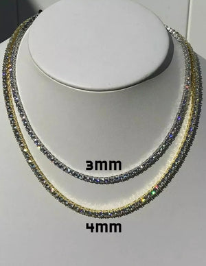 Gold silver VVS1 Moissanite Tennis chain Bracelet
