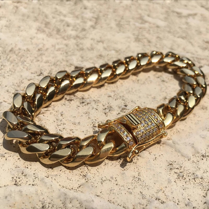 Gold Miami Cuban Link Bracelet