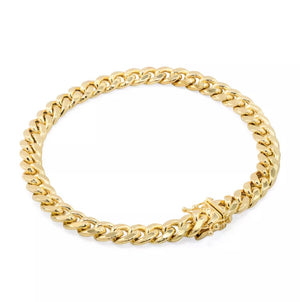 14K Solid Gold Miami Cuban Link Bracelet