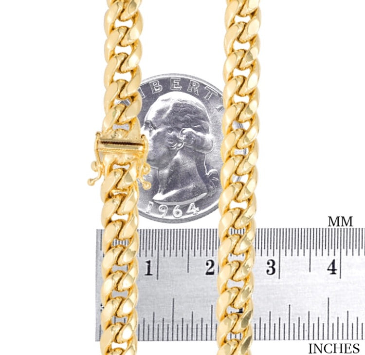 14K Solid Gold Miami Cuban Link Bracelet