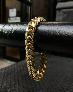 14K Solid Gold Miami Cuban Link Bracelet