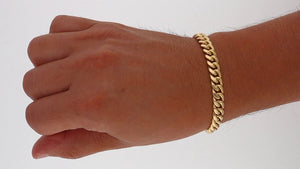 14K Solid Gold Miami Cuban Link Bracelet