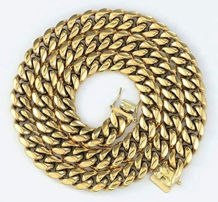 Gold Miami Cuban Link Chain