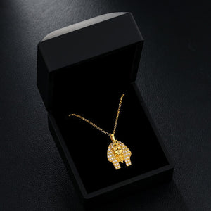 Gold Silver Egyptian VVS1 Moissanite Pendant Necklace