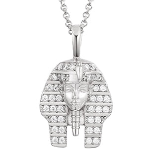 Gold Silver Egyptian VVS1 Moissanite Pendant Necklace